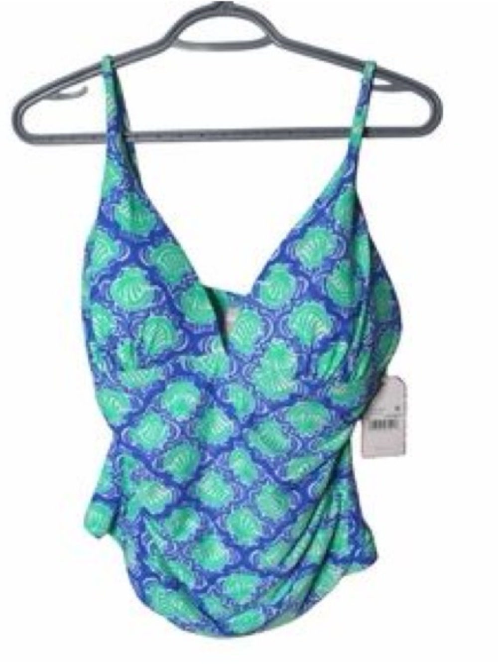 Women’s Stella Parker collection seashell print tankini top size medium NWT